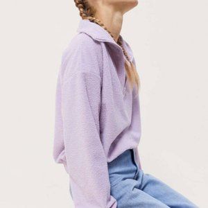urban outfitters fuzzy zip up